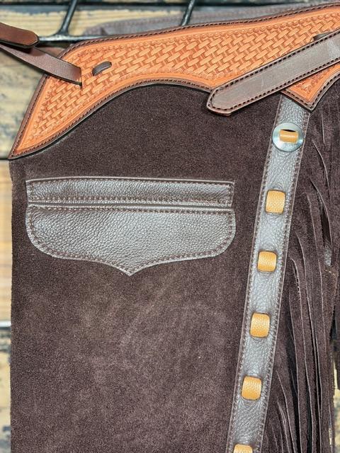1dfa93a6-4e96-4d39-9b6c-14f5ca7c12cf.jpeg Saddle House Shotgun Chaps – Extra Small - Image 1