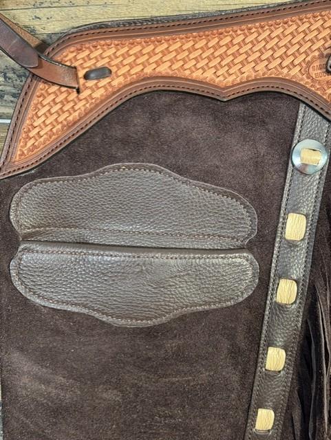 426ce1fc-5907-45b6-9a22-21019eb86d5a.jpeg Saddle House Shotgun Chaps – Extra Small - Image 1