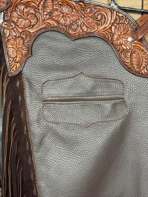 4376af16-8278-4714-830c-1e587deee745.jpeg Saddle House Show Chaps – Medium - Image 1