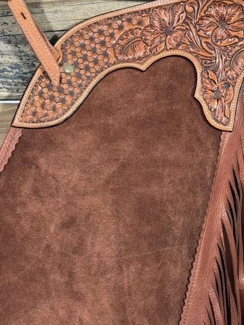 8ba04555-3c0a-4824-8813-2aea261134b2.jpeg Saddle House Show Chaps – Extra Small - Image 1