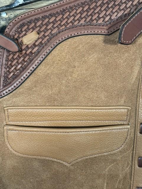 9402d865-aa60-4566-b9ac-3f49b6807928.jpeg Saddle House Shotgun Chaps – Small - Image 1