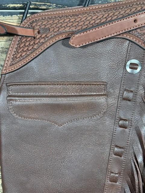 b697d463-9d3e-4550-b88c-369dc0892233.jpeg Saddle House Shotgun Chaps – Extra Small - Image 1