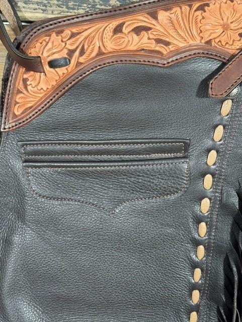 c761329f-759f-4db5-9656-048af2bab19a.jpeg Saddle House Show Chaps – Large - Image 1