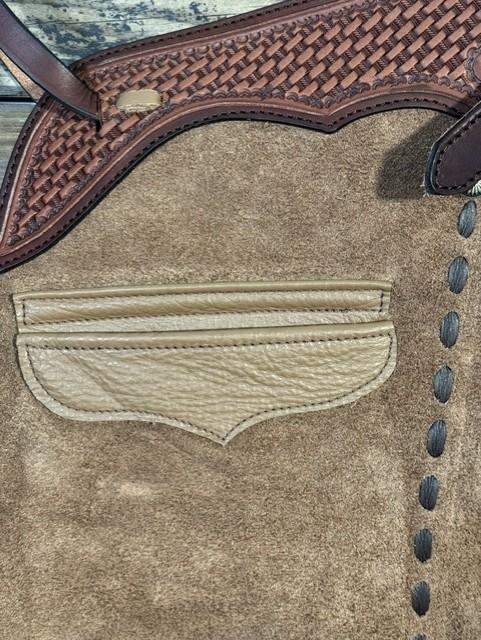 ce3c3c2a-6555-41f0-8df9-64e5a82b75be.jpeg Saddle House Show Chaps – Medium - Image 1